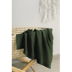 KOCYK BAMBUSOWO-BAWEŁNIANY 80X100 CM ZIELONY BUTELKOWY