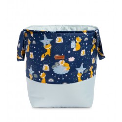 KOSZ NA ZABAWKI MEDIUM LISKI GRANATOWE 35X47 CM