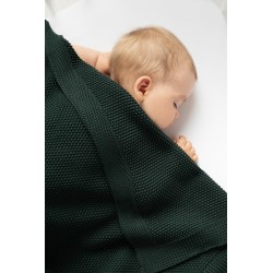 KOC DZIERGANY BAWEŁNA CIEMNOZIELONY 100 X 80