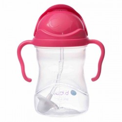 B.BOX BB0050 Bidon ze słomką 240 ml rasberry