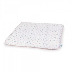 CEBA 848-626-604 Pokrowiec na przewijak miękki (75x72) 2 szt Grey Stars, Light grey+ Pink Stars, Pink