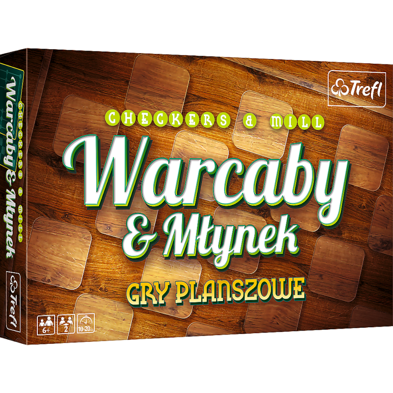 TREFL 01681 Gra Warcaby/Młynek de Luxe 6+