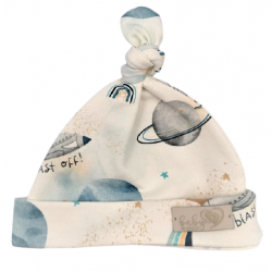 BABY 01087 Czapka niemowlęca smerfetka Kosmos ecru 3-6m