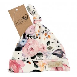 BABY 01088 Czapka niemowlęca smerfetka róża 3-6m