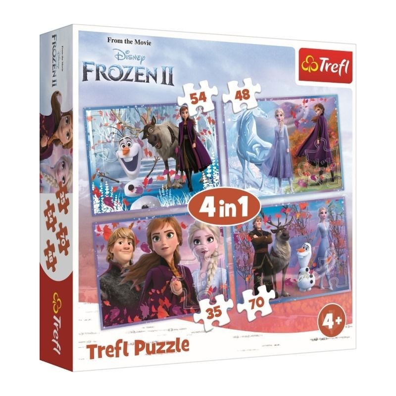 TREFL 34323 Puzzle 4w1 Podróż w nieznane