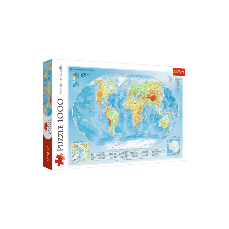 TREFL 10463 Puzzle 1000 el. Mapa fizyczna świata
