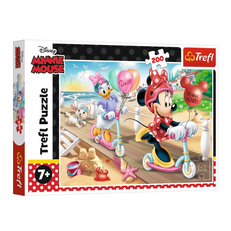 TREFL 13262 Puzzle ''200'' Minnie na plaży