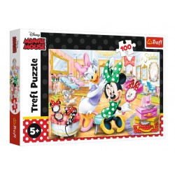 TREFL 16387 Puzzle 100 el. Minnie w salonie kosmetycznym