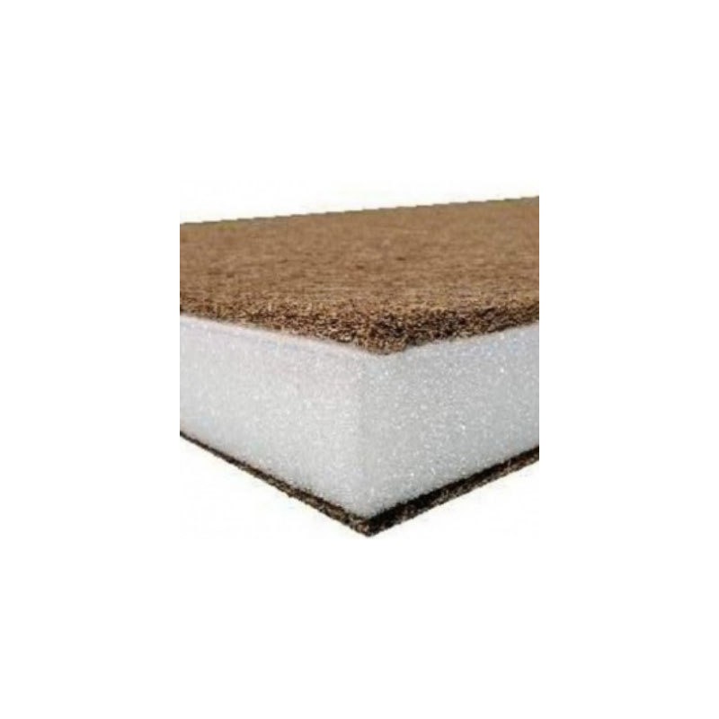 MARINI Materac kokos-pianka-kokos 120x60 tkanina biała