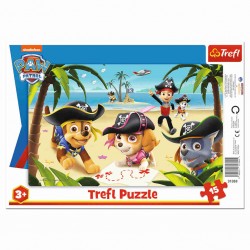 TREFL 31350 Puzzle 15 ramkowe Przyjaciele z Psiego Patrolu