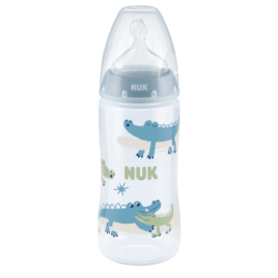 NUK 741103 Butelka FC+ 300 ml ze wskaźnikiem temperatury smoczek sil. 6-18 m FLOW CONTROL