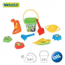 WADER 75044 Happy Summer - Kpl. do piasku z IML 9 el. - 2 rodzaje