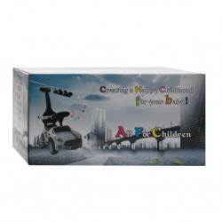 BABY MIX 45828 Dziecięcy jeżdzik z dżwiękiem i rączką RACER czarny