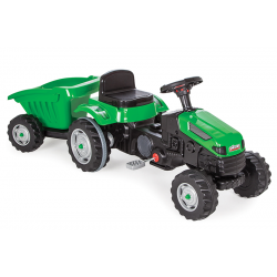 ARTYK 012150 Traktor na pedały z przyczepą zielony