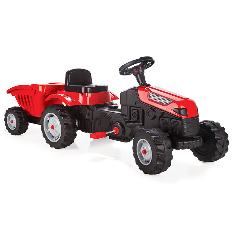 ARTYK 073168 Traktor na pedały z przyczepą czerwony