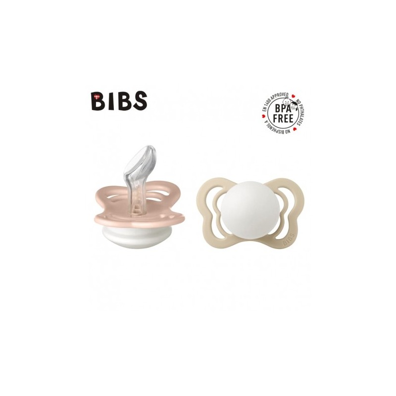 BIBS 1700319 Smoczek uspokajający COUTURE BLUSH N & VANILLA N S 2-pak