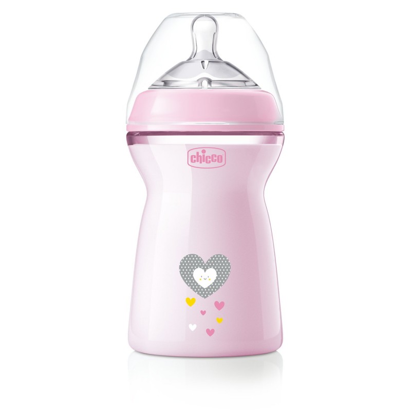 CHICCO 00081335100000 Butelka NF plastikowa 6m+ 330 ml girl