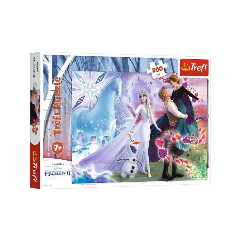 TREFL 13265 Puzzle 200 Magiczny świat sióstr Disney Frozen