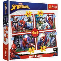 TREFL 34384 Puzzle 4w1 Bohaterski Spider-Man