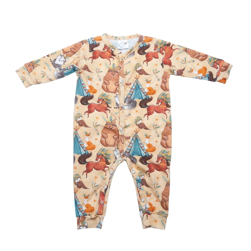 BABY 01394 Pajac niemowlęcy dł rękaw Boho Boy 68/74