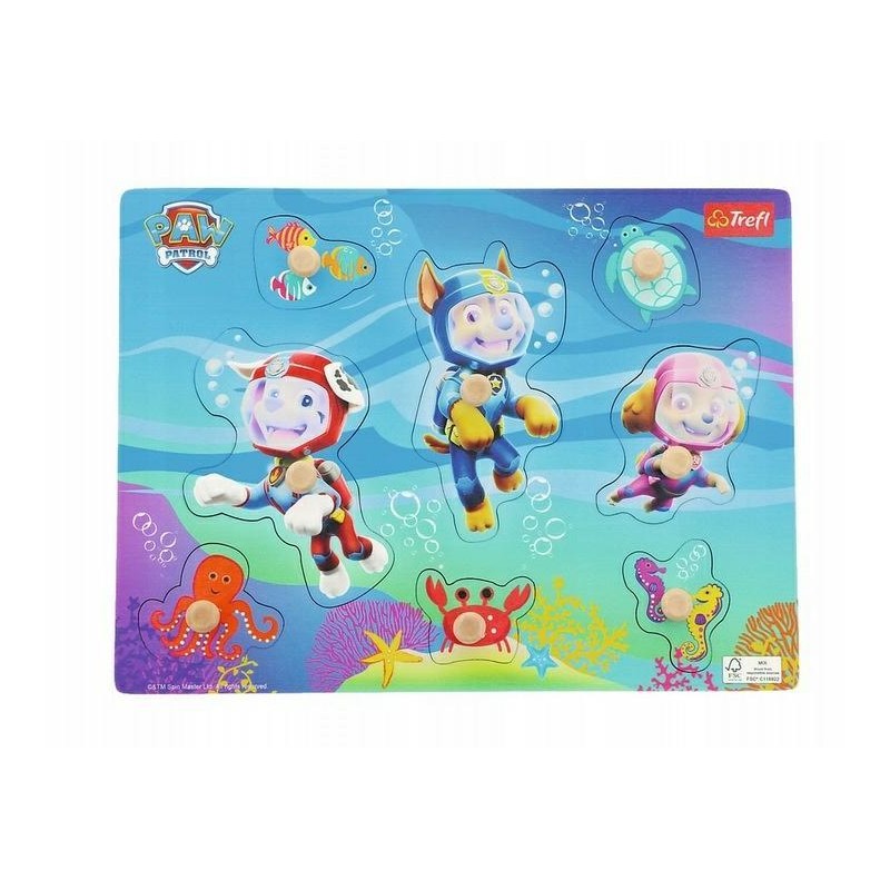 TREFL 61631 Zabawka drewniana - Puzzle medium Paw Patrol