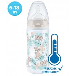 NUK 741764 Butelka FC+ 300ml DISNEY KRÓL LEW ze wskaźnikiem temperatury smoczek 6-18m