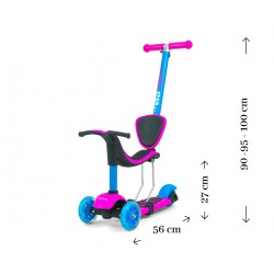 MILLY MALLY Hulajnoga SCOOTER Little Star Pink-Blue