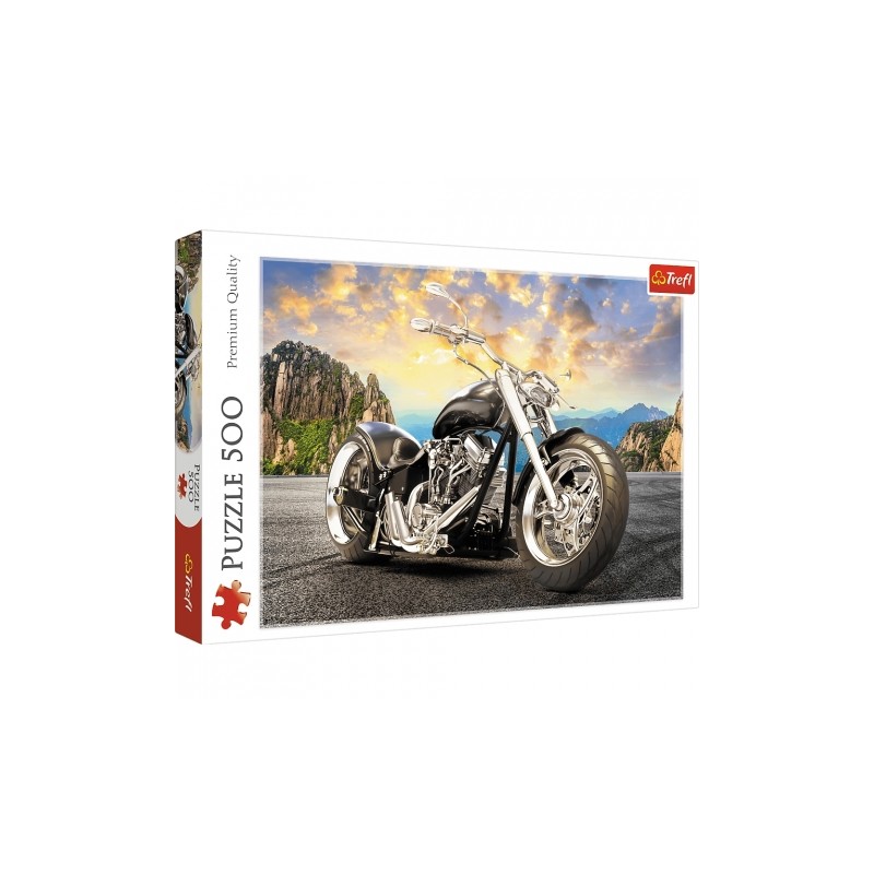TREFL 37384 Puzzle 500 Czarny motocykl