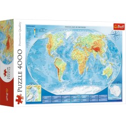 TREFL 45007 Puzzle 4000 Wielka mapa fizyczna świata