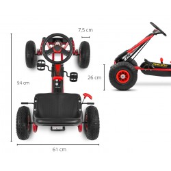 MILLY MALLY Gokart na pedały Thor Red