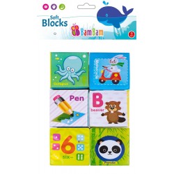 BAM BAM 432485 Klocki miękkie 6szt