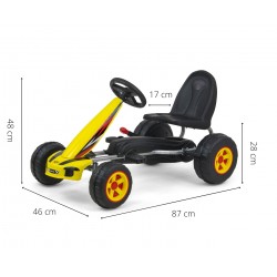 MILLY MALLY Gokart na pedały Viper Yellow