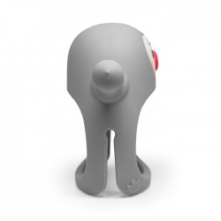 SMILY MIA Gryzak silikonowy Pingwin light grey