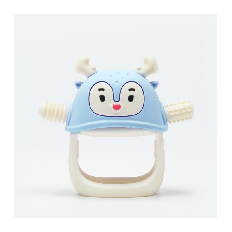 SMILY MIA Gryzak silikonowy Renifer light blue