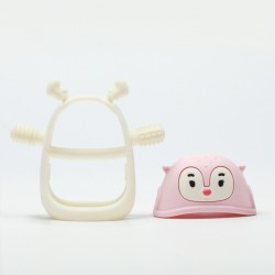SMILY MIA Gryzak silikonowy Renifer light pink