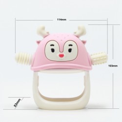 SMILY MIA Gryzak silikonowy Renifer light pink