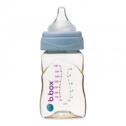 B.BOX BB00750 Butelka ze smoczkiem do karmienia niemowląt wykonana z PPSU 180 ml błękit