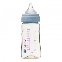 B.BOX BB00753 Butelka ze smoczkiem do karmienia niemowląt wykonana z PPSU 240 ml błękit