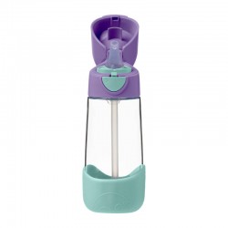B.BOX BB500303 Butelka treningowa ze słomką 450 ml Lilac Pop