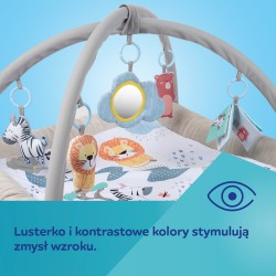 CANPOL 81/101 Pluszowa mata eukacyjna z pałąkami dla dzieci 0m+ SAFARI
