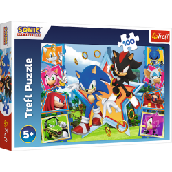TREFL 16465 Puzzle 100 Poznaj Sonica