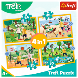 TREFL 34623 Puzzle 4w1 Trefliki na wakacjach