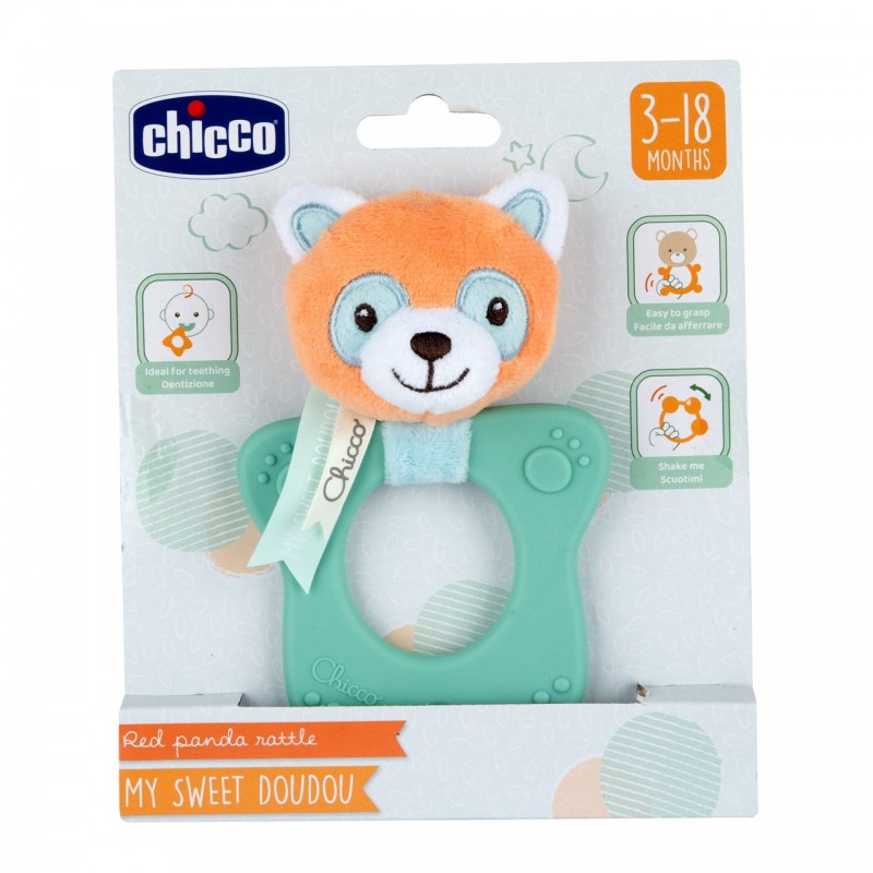 CHICCO 00011465000000 Grzechotka Panda czerwona