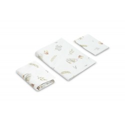 KOMPLET POŚCIEL 2 EL.+ PRZEŚCIERADŁO GĄSKA 100X135 CM