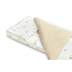 KOMPLET POŚCIEL 2 EL.+ PRZEŚCIERADŁO WRÓBELEK 100X135 CM