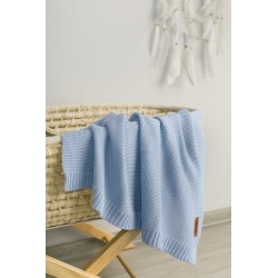 KOCYK BAMBUSOWO-BAWEŁNIANY 80X100 CM BABY BLUE