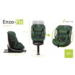 4 BABY Fotelik samochodowy ENZO-FIX dark green