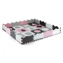 MILLY MALLY 5617 Mata piankowa puzzle Jolly 4x4 Shapes - pink grey