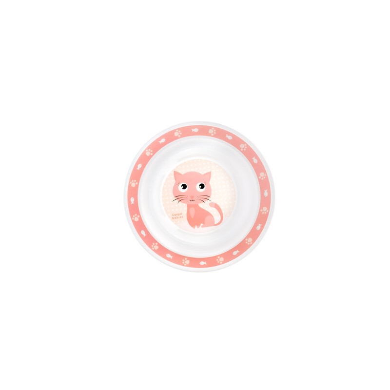 CANPOL 4/412 Miseczka plastikowa Cute Animals pink