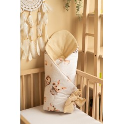 ROŻEK MUŚLINOWY KRÓLICZKI BEŻOWY 75x75